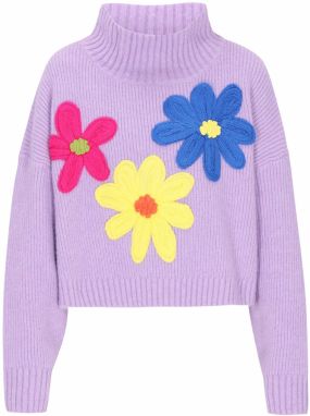 IZIA Oversize sveter 'Fashion Look'  modrá / žltá / svetlofialová / ružová