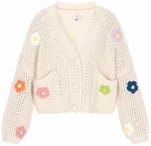 IZIA Kardigán  jablková / levanduľová / staroružová / šedobiela