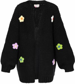 IZIA Oversize kardigán 'Fashion Look'  svetložltá / svetlozelená / levanduľová / čierna