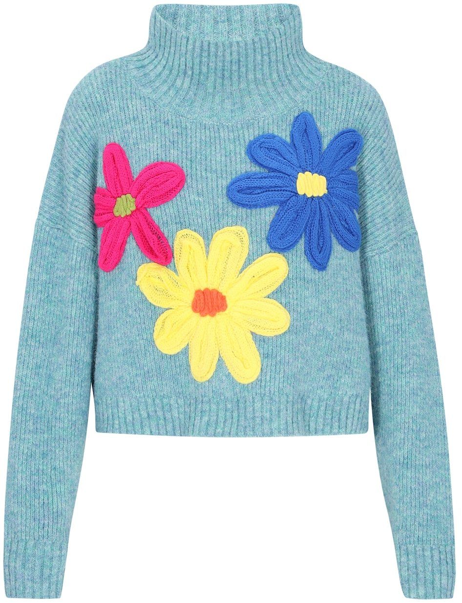 IZIA Oversize sveter  kráľovská modrá / svetlomodrá / žltá / ružová