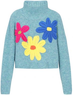 IZIA Oversize sveter  kráľovská modrá / svetlomodrá / žltá / ružová