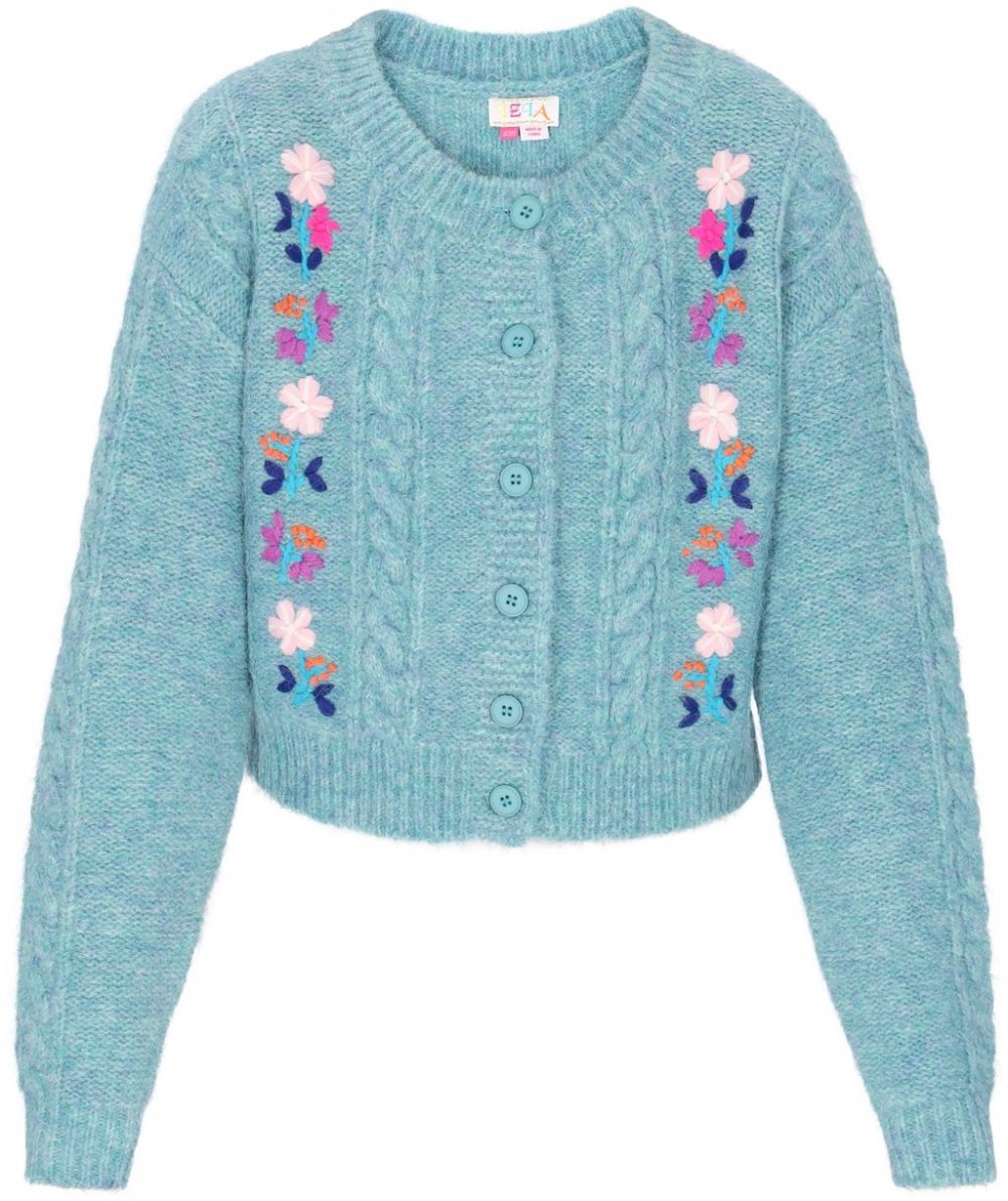 IZIA Oversize kardigán 'Fashion Look'  modrá / svetlomodrá / fialová / ružová