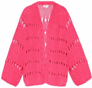 IZIA Oversize kardigán 'Boho'  malinová
