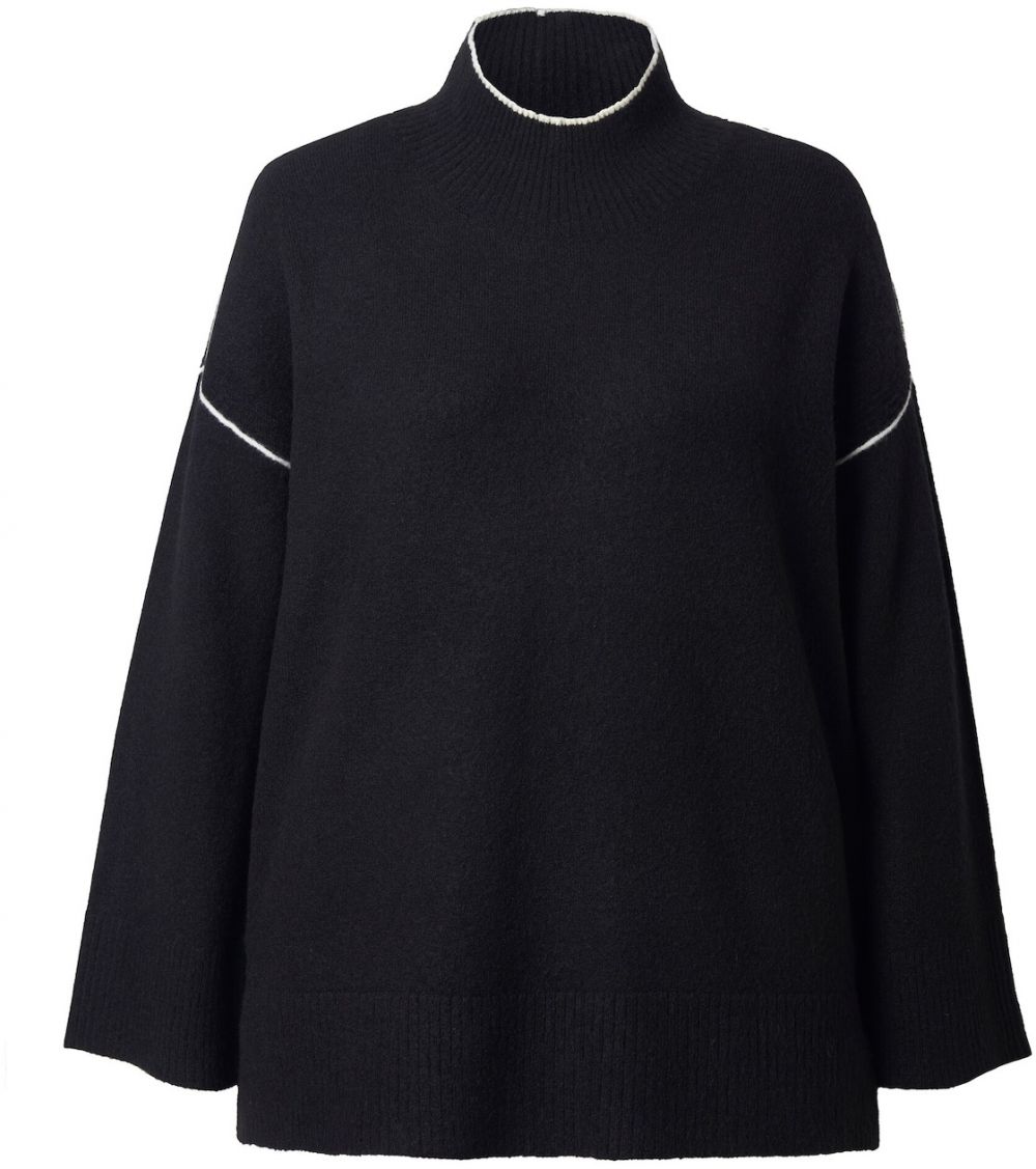 Ulla Popken Sveter  čierna / biela