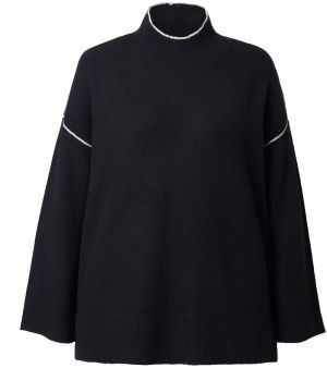 Ulla Popken Sveter  čierna / biela