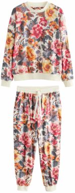 Next Pyžamo  modrosivá / oranžová / červená / biela