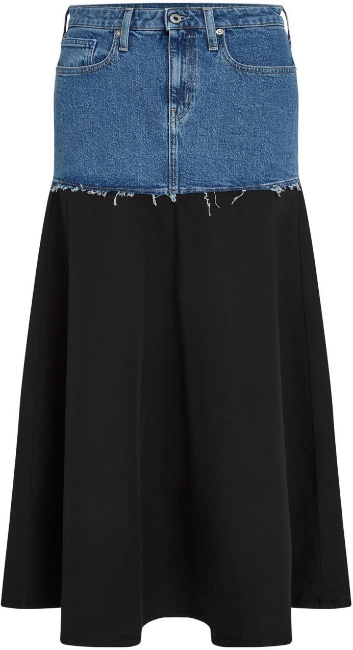 KARL LAGERFELD JEANS Sukňa  modrá denim / čierna