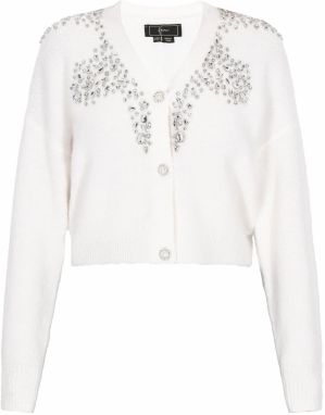 faina Kardigán 'Fashion Look'  strieborná / šedobiela