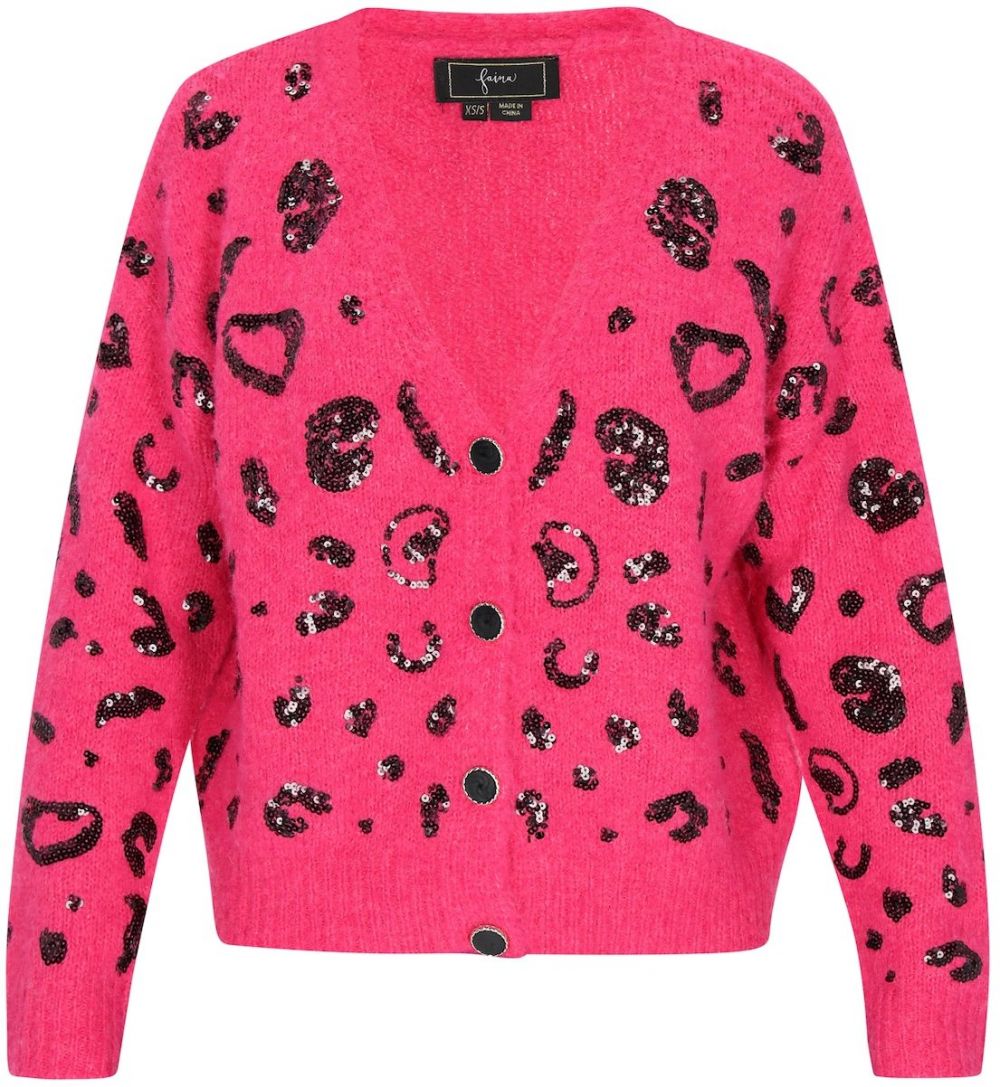 faina Kardigán 'Fashion Look'  ružová / čierna