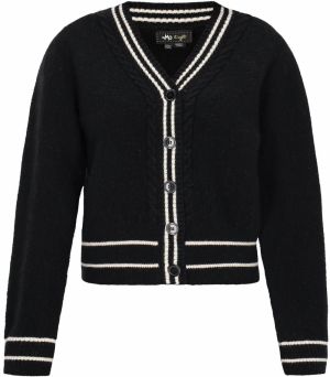 myMo at night Kardigán  čierna / prírodná biela