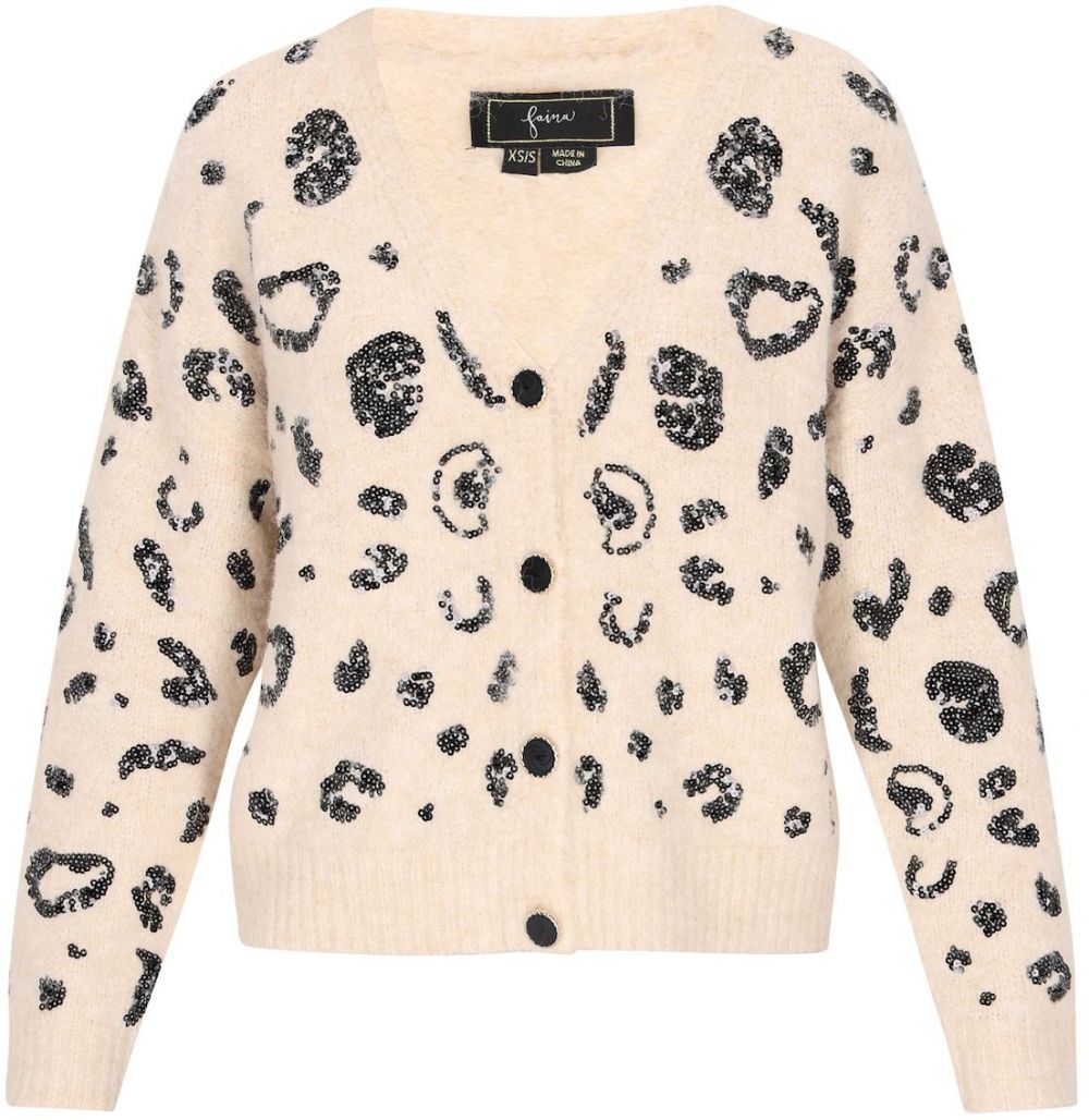 faina Kardigán 'Fashion Look'  svetlobéžová / čierna