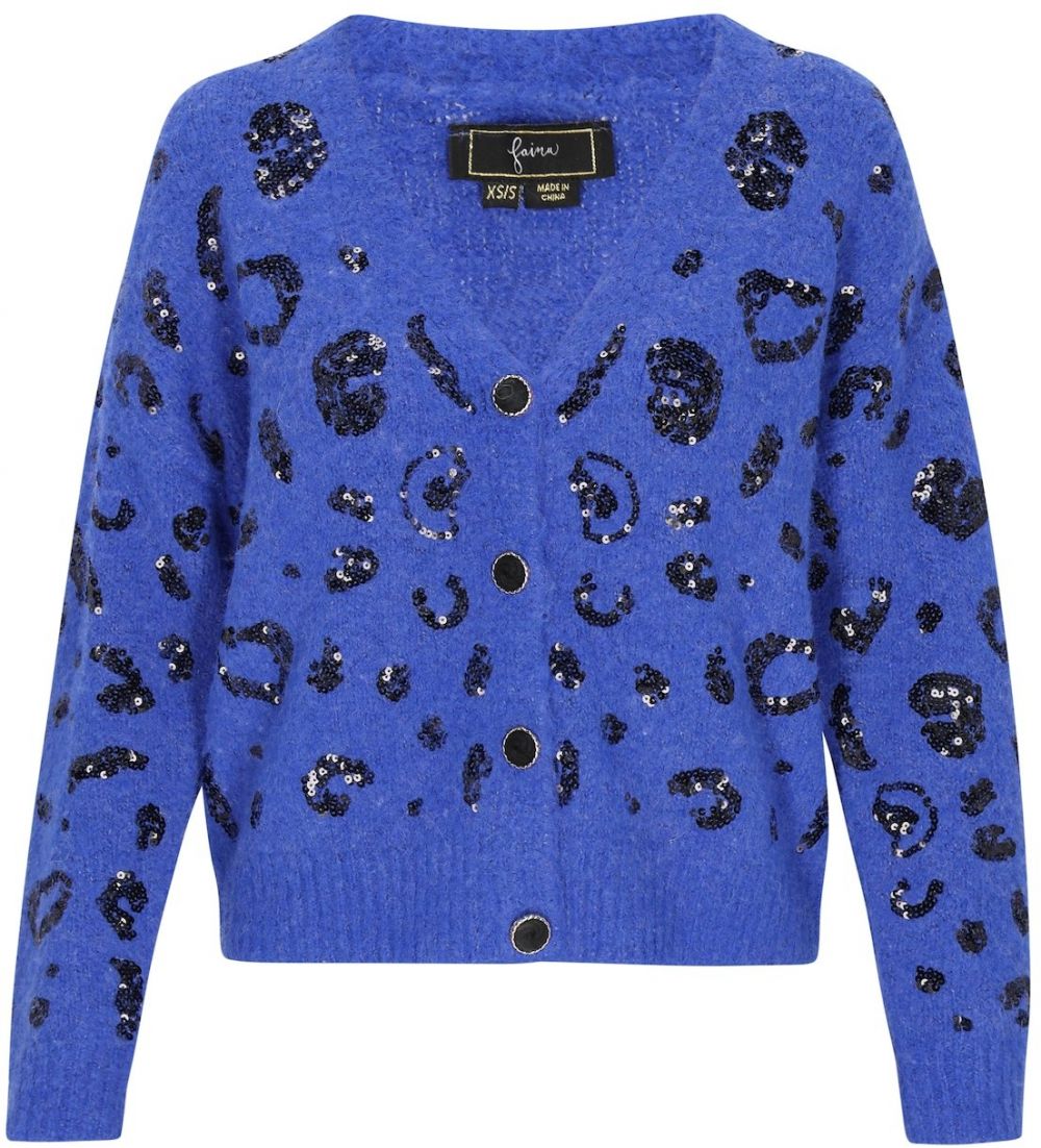 faina Kardigán 'Fashion Look'  modrá / čierna