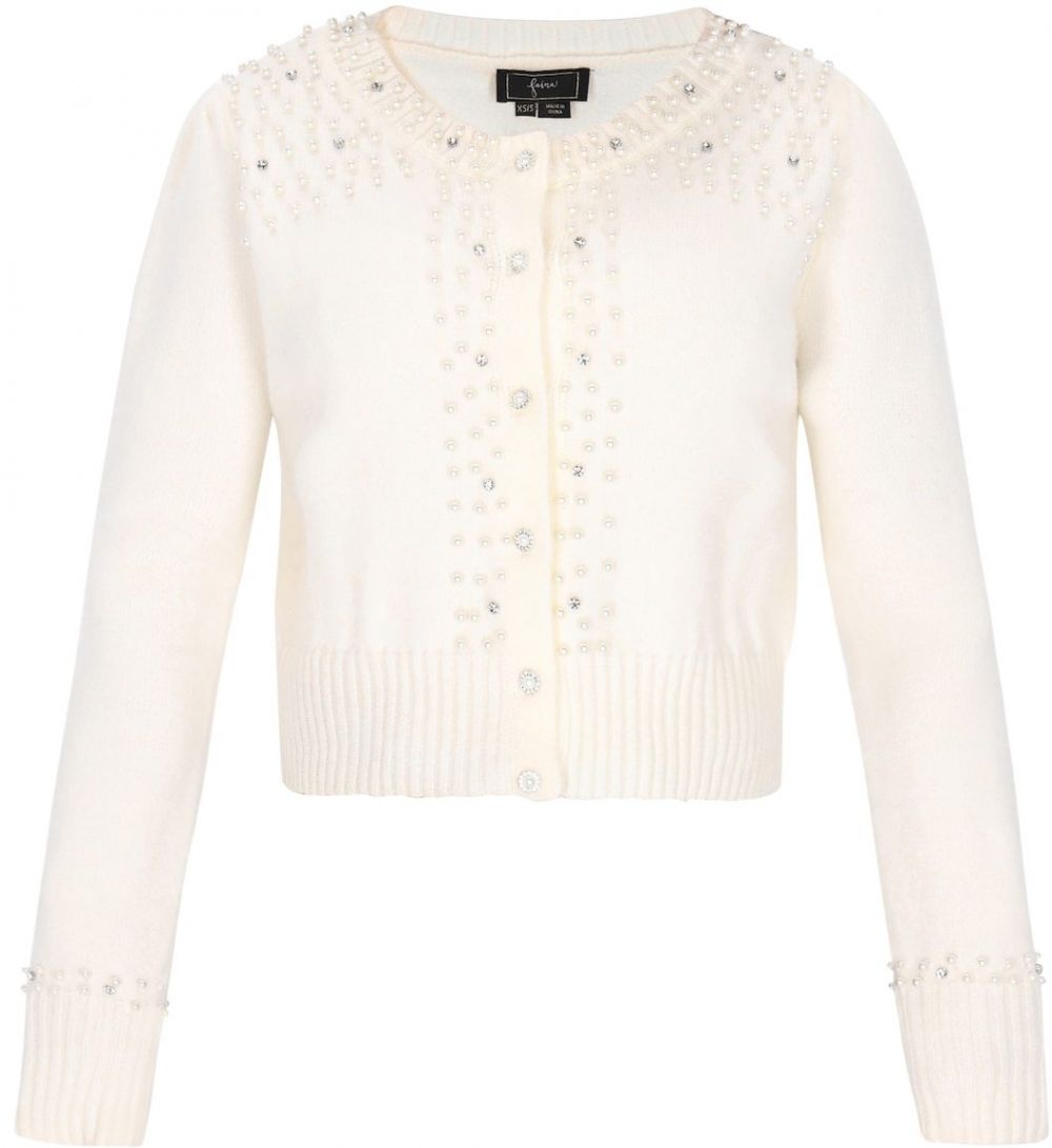 faina Kardigán  biela ako vlna