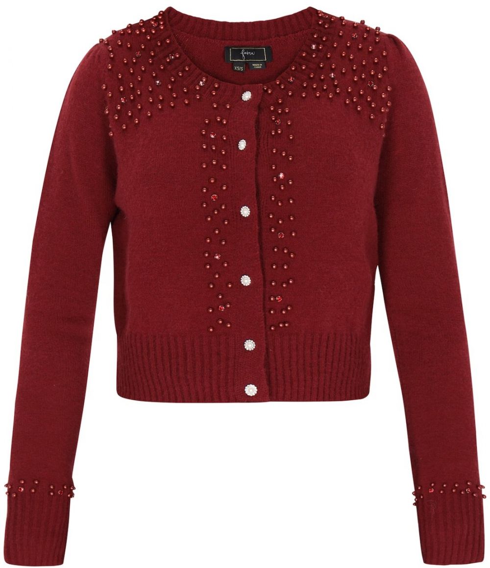 faina Kardigán  burgundská