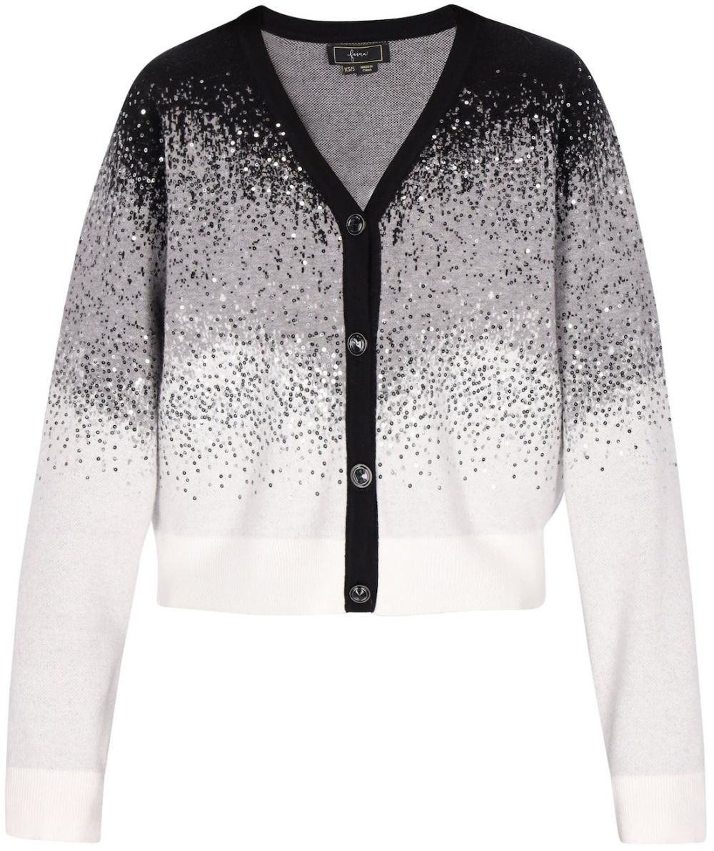 faina Kardigán  sivá / čierna / biela