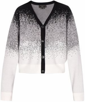 faina Kardigán  sivá / čierna / biela