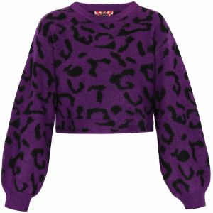 myMo ROCKS Sveter  baklažánová / čierna