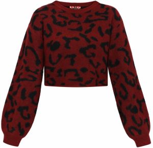 myMo ROCKS Sveter  vínovo červená / čierna