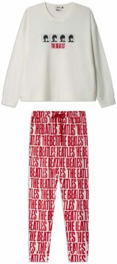 Gisela Pyžamo  červená / šedobiela