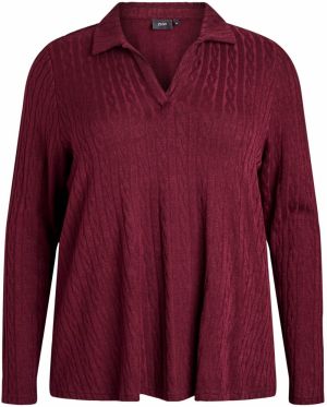 Zizzi Sveter  tmavočervená