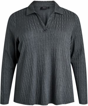 Zizzi Sveter  tmavosivá