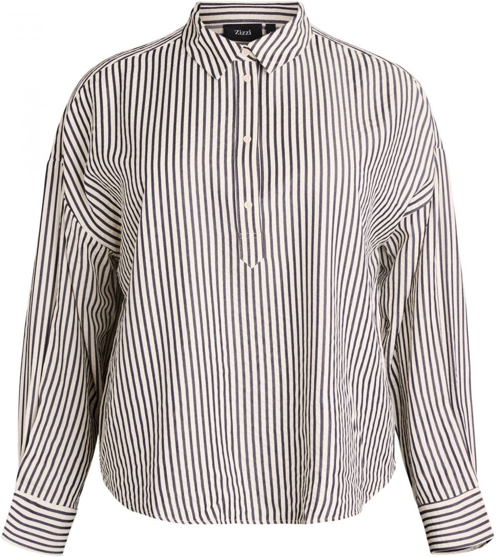 Zizzi Blúzka 'Manavas'  čierna / biela