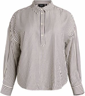 Zizzi Blúzka 'Manavas'  čierna / biela