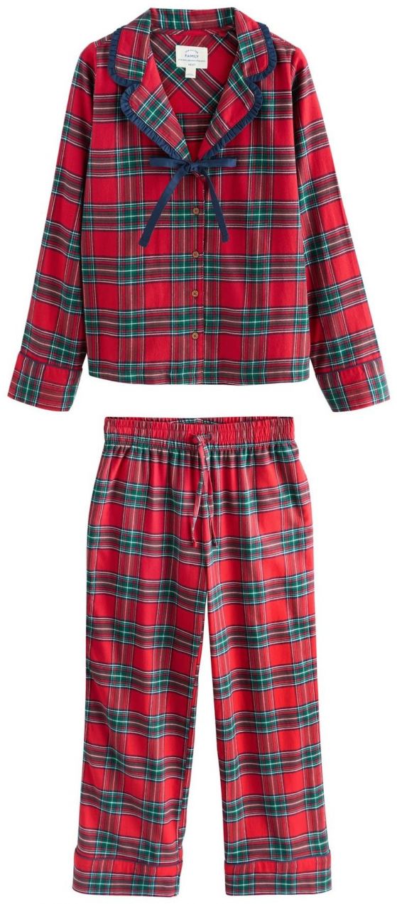 Next Pyžamo  námornícka modrá / smaragdová / červená / pastelovo červená