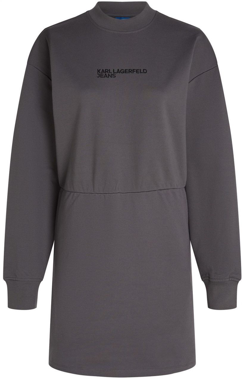 KARL LAGERFELD JEANS Šaty  tmavosivá / čierna