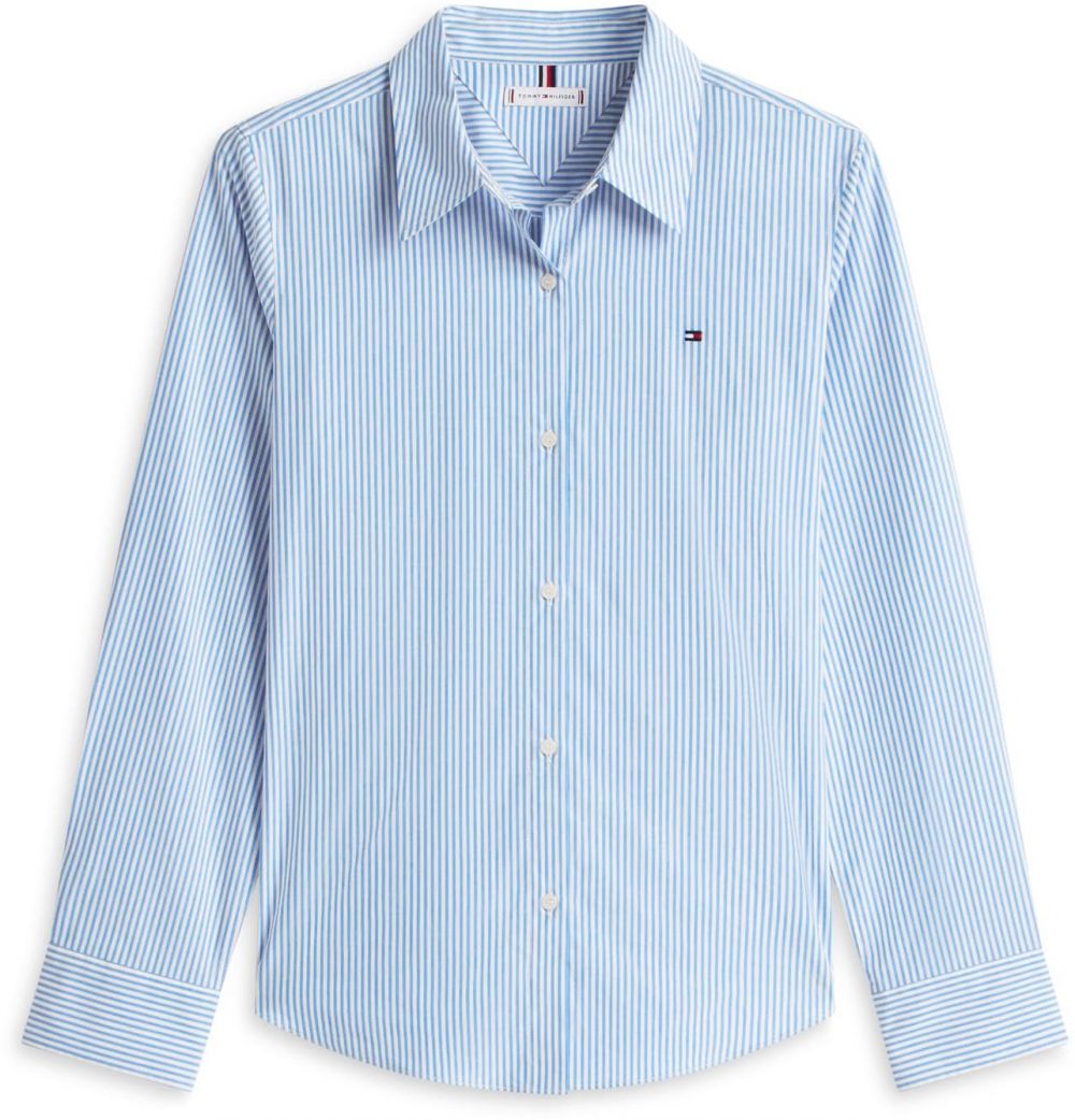 TOMMY HILFIGER Blúzka 'ESS'  námornícka modrá / kráľovská modrá / červená / biela