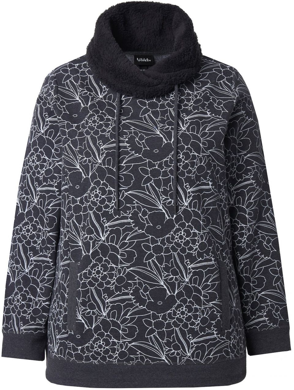 Ulla Popken Mikina  sivá / čierna / biela