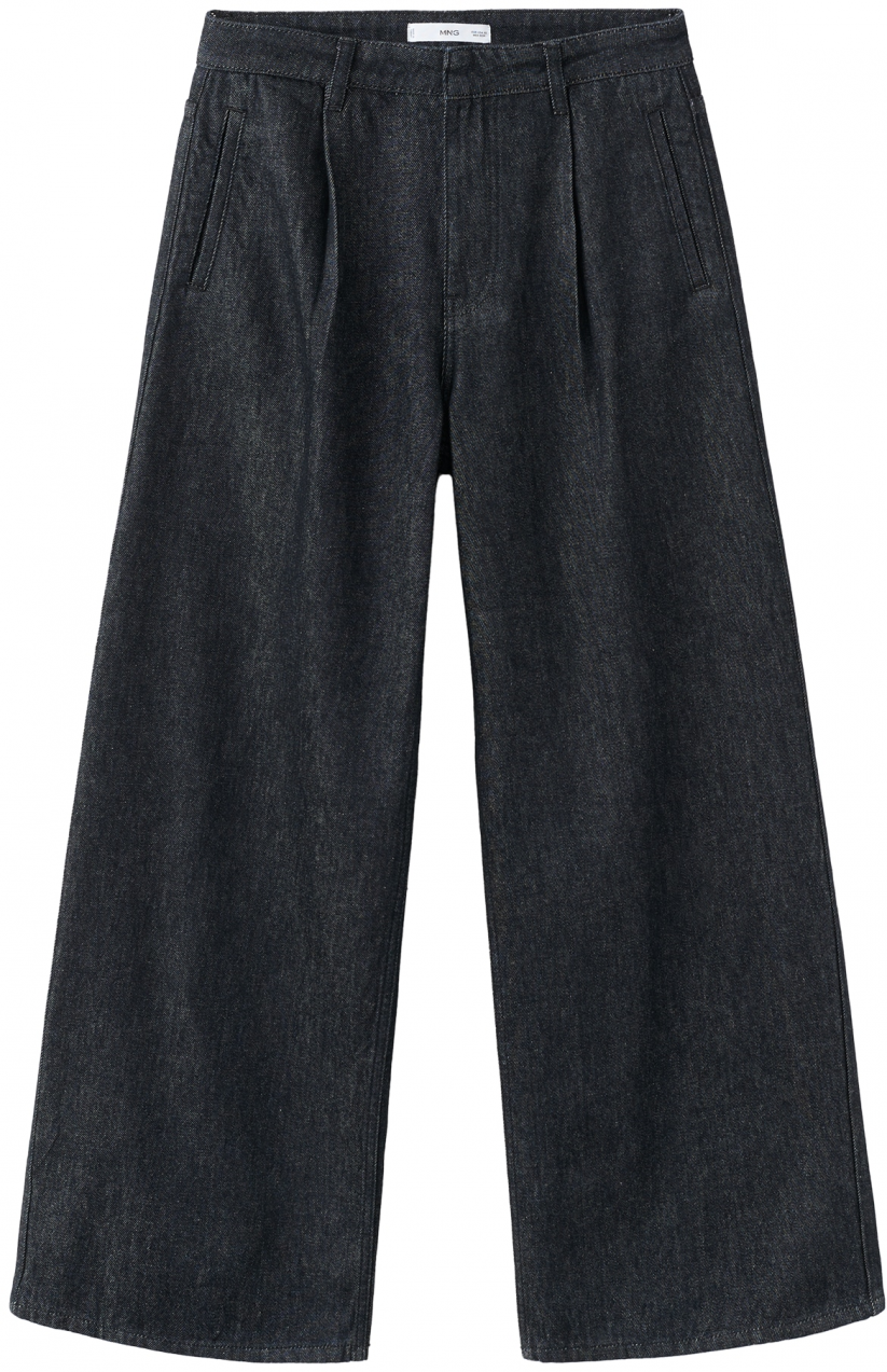 MANGO Plisované rifle 'Loise'  čierna