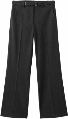 MANGO Nohavice s pukmi 'Carlota'  tmavosivá