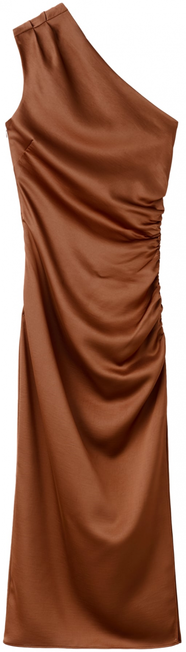 MANGO Večerné šaty 'Safron'  hrdzavo červená