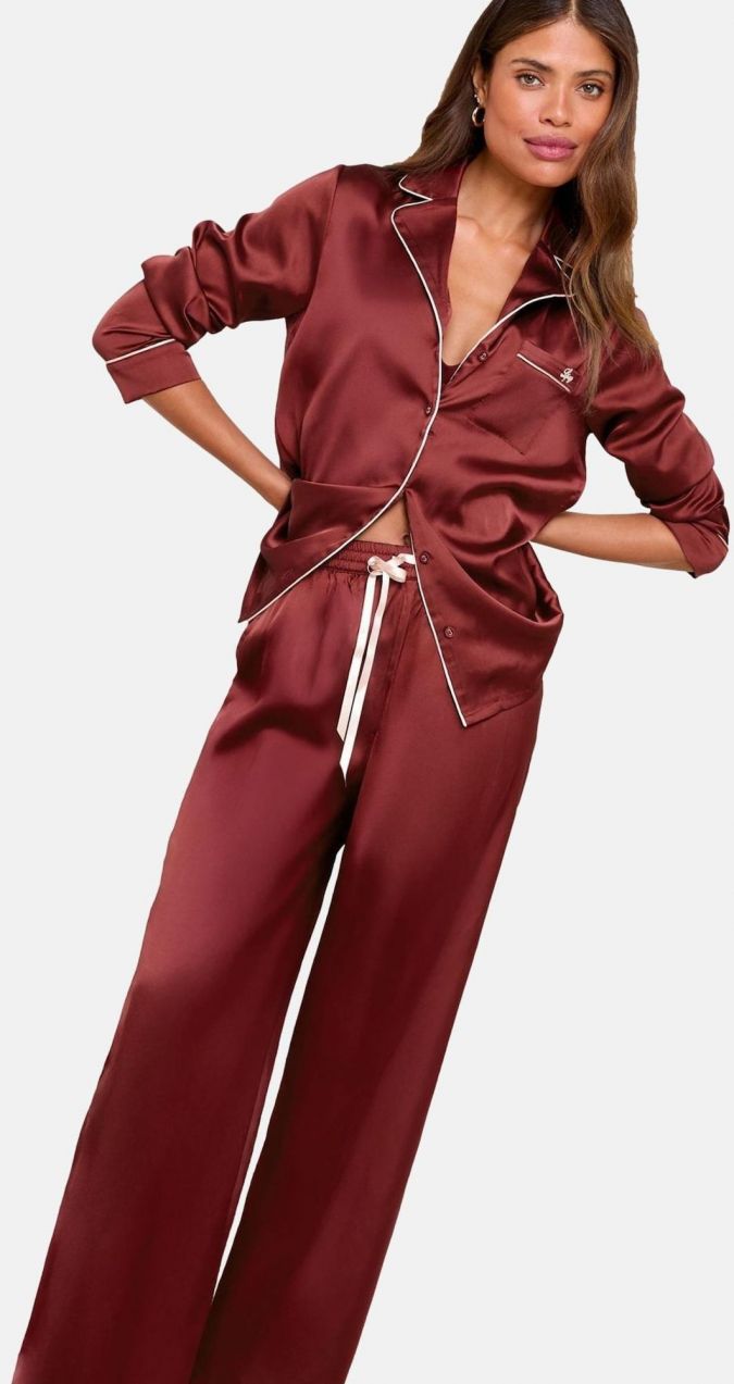 Lipsy Pyžamo  burgundská