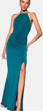 Lipsy Večerné šaty  zafírová / priehľadná