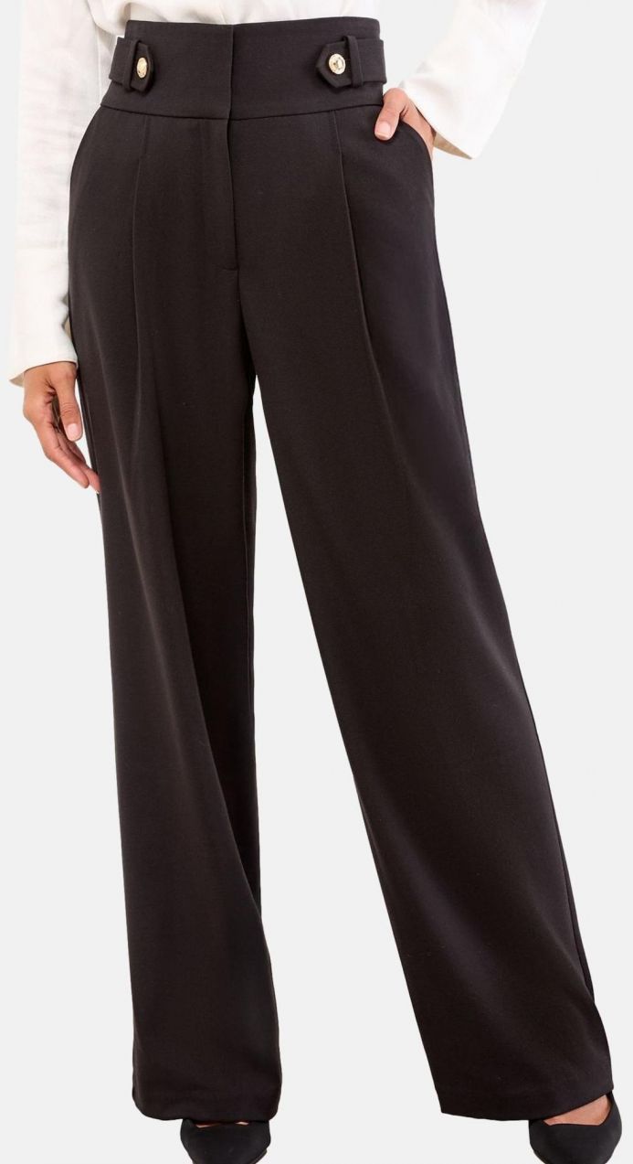 Lipsy Plisované nohavice  tmavohnedá