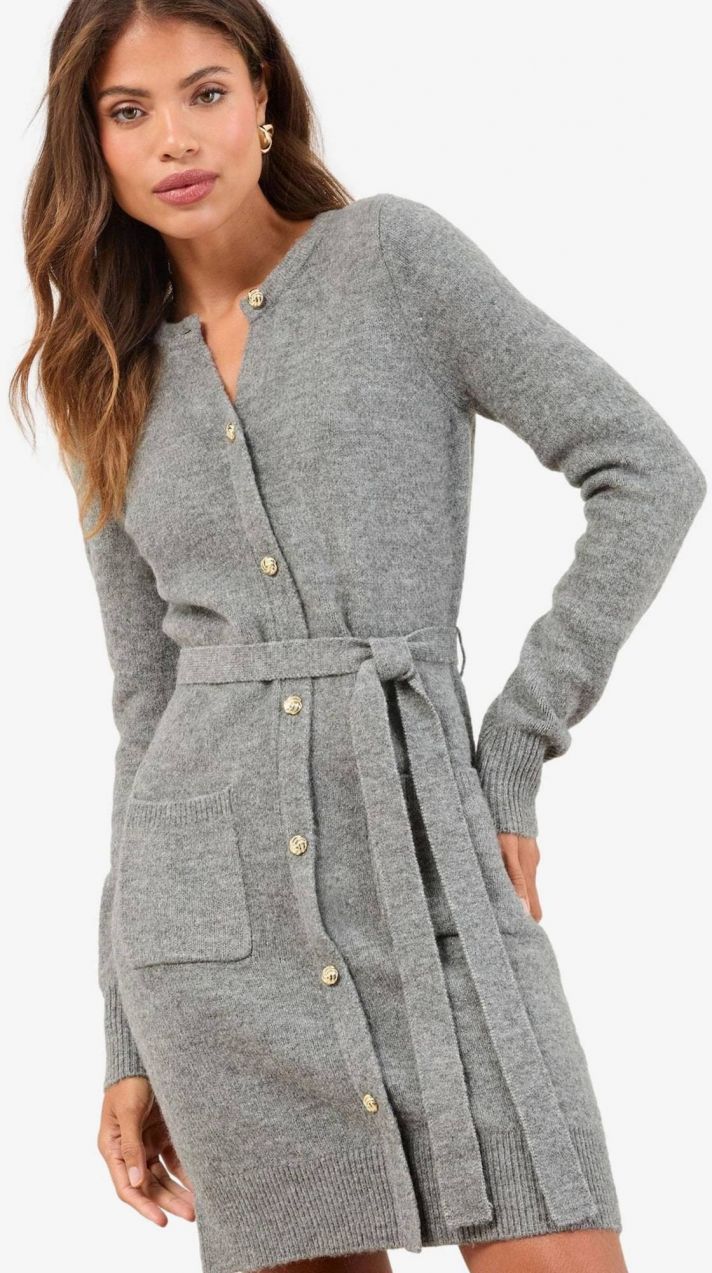 Lipsy Šaty  dymovo šedá