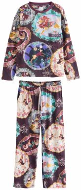 Next Pyžamo  modrá / fialová / farba lesného ovocia / biela