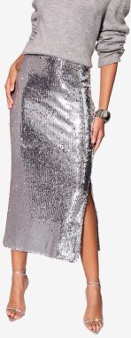 Lipsy Sukňa  strieborná