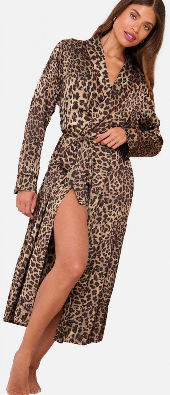 Lipsy Dlhý župan  hnedá / tmavohnedá