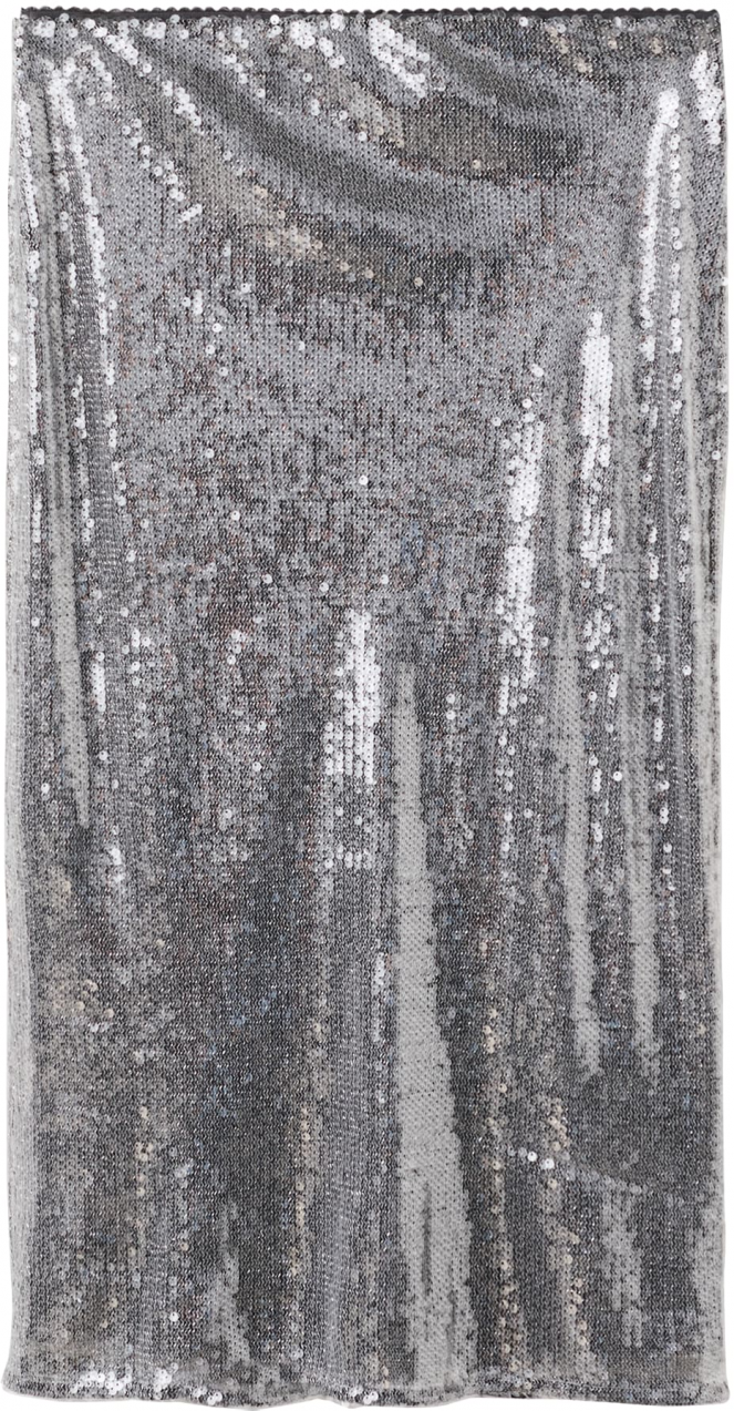 MANGO Sukňa  striebornosivá