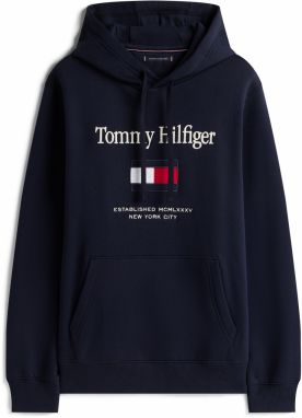 TOMMY HILFIGER Tepláková bunda  námornícka modrá / červená / biela