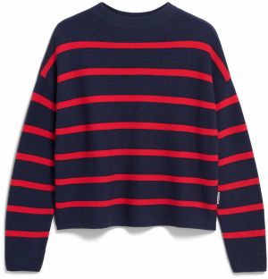 ARMEDANGELS Sveter 'Merinaa'  námornícka modrá / červená