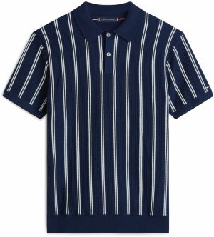 TOMMY HILFIGER Sveter  námornícka modrá / biela