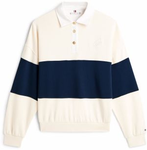 TOMMY HILFIGER Mikina  krémová / námornícka modrá