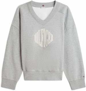 TOMMY HILFIGER Mikina 'VARSITY '  béžová / sivá