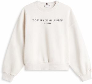 TOMMY HILFIGER Mikina  čierna / biela melírovaná