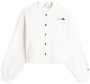 TOMMY HILFIGER Tepláková bunda  biela