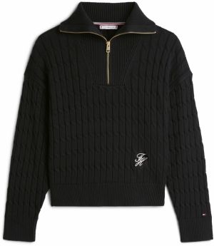 TOMMY HILFIGER Sveter  čierna / biela